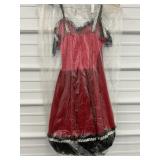 Used Sz. Med Velvet & Lace Barmaid Costume