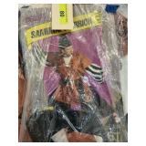 Used . Fits 42-50  Samurai Warrior Costume