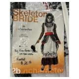 Used Sz. XL In Character Skeleton Bride Costume