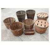 Vintage Wooden Slat Bushel Baskets