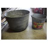 17 1/2' & 10 1/2' Galvanized Pails