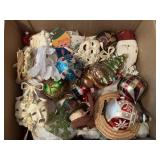 Box of Decorative Christmas Ornaments