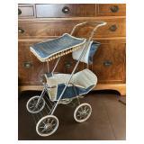 Metal & Vinyl Doll Stroller