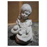 Concrete Lawn Ornament of Girl Pouring Water for B