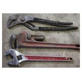 Ridgid 18' Pipe Wrench, Channel Lock, & Crescent W