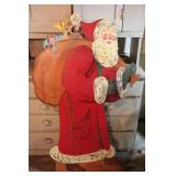 Wooden Hand Painted  Santa w/ Toy Bag