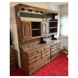 Maple Dresser Bookcase & Hutch
