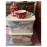 Tubs of Christmas Decorations