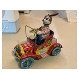 Happy Bunny Tin Litho Friction Drive Car