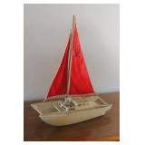 Vintage Eldon Catamaran Sailboat Toy