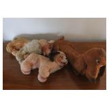 Vintage Rubber Face Plush Stuffed Animals