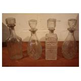 Vintage Clear Glass Decanters