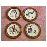 Framed Norman Rockwell Plates