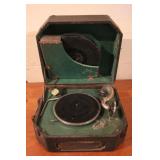 Antique Portable Wind-Up Gramophone from1920's-193