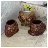 Haeger Snails & Owl