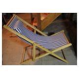 Foldable Wooden Sling Beach Chair