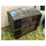 Antique Camelback Trunk
