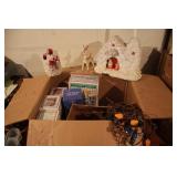 Vintage Parafin Christmas Church, Village, & Light