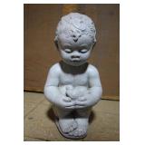Concrete Lawn Ornament of Boy & Bird