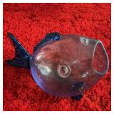 18' Art Glass Fish Vase