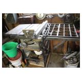 Craftsman 10' Table Saw Attached to Rolling Cart