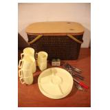 Vintage Burlington Basket Co. Picnic Basket
