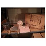 Electric Dual-Heat Quartz Heater, Scale, Etc.