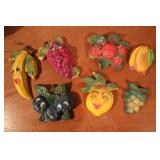 Vintage MCM Painted Chalkware Wall Plaques