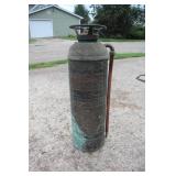 Antique Copper Fire Extinguisher