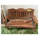 Children's Doll Rocking Bench