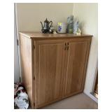 Lighted Oak Cabinet