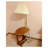Lamp w/ Side Table Magazine Rack