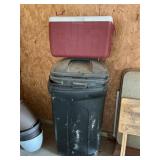 Coleman Cooler & Trash Cans