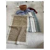Rug, Blankets & Basket