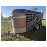 6'x16' 1992 Kiefer Tandem Axle Stock Trailer