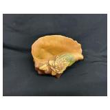 Roseville Water Lily Brown Conch Shell Planter Vas
