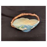 Roseville Pottery Blue Apple Blossom Basket