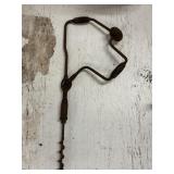 Vintage Brace & Bit Hand Crank Wood Auger