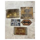 Vintage Metal  Signs