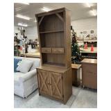 2 Piece Oak Hutch/Bookcase