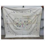 Appliquï¿½ Embroidered Bedspread