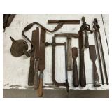Vintage Files, Chisels, Pick Ax & Bit Brace w/