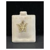 14K Gold Butterfly Pendant