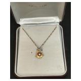 14K Gold Sheaffer Pen "Years of Service" Necklace