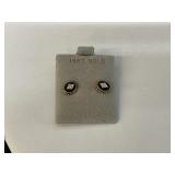14K Gold Black Onyx Stud Earrings