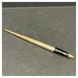 Sheaffer Electroplate Desk Pen w/ 14k Gold Nib