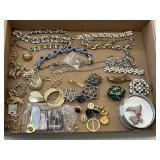Box Lot of Costume & Vintage Jewelry