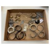 Box Lot of Vintage & Costume Jewelry
