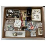 Mixed Lot of Vintage & Costume Jewelry, Political