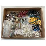 Box Lot of Vintage & Costume Jewelry
